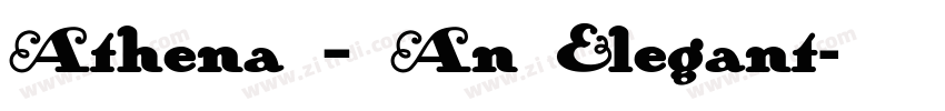 Athena – An Elegant字体转换